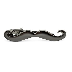 HONEY BEAR Mens Beard Tie Clip Bar Normal Size Skinny Boys Slim Moustache Gift 5.6cm Black