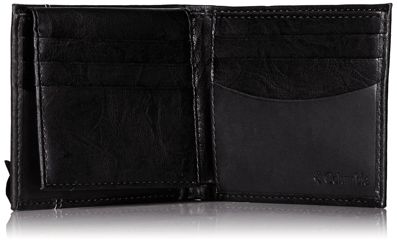 Columbia Men's RFID Blocking Toby Pass Case Wallet, Coal Black