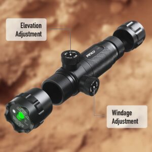 Pinty Hunting Rifle Green Laser Sight Dot Scope Adjustable with Mounts