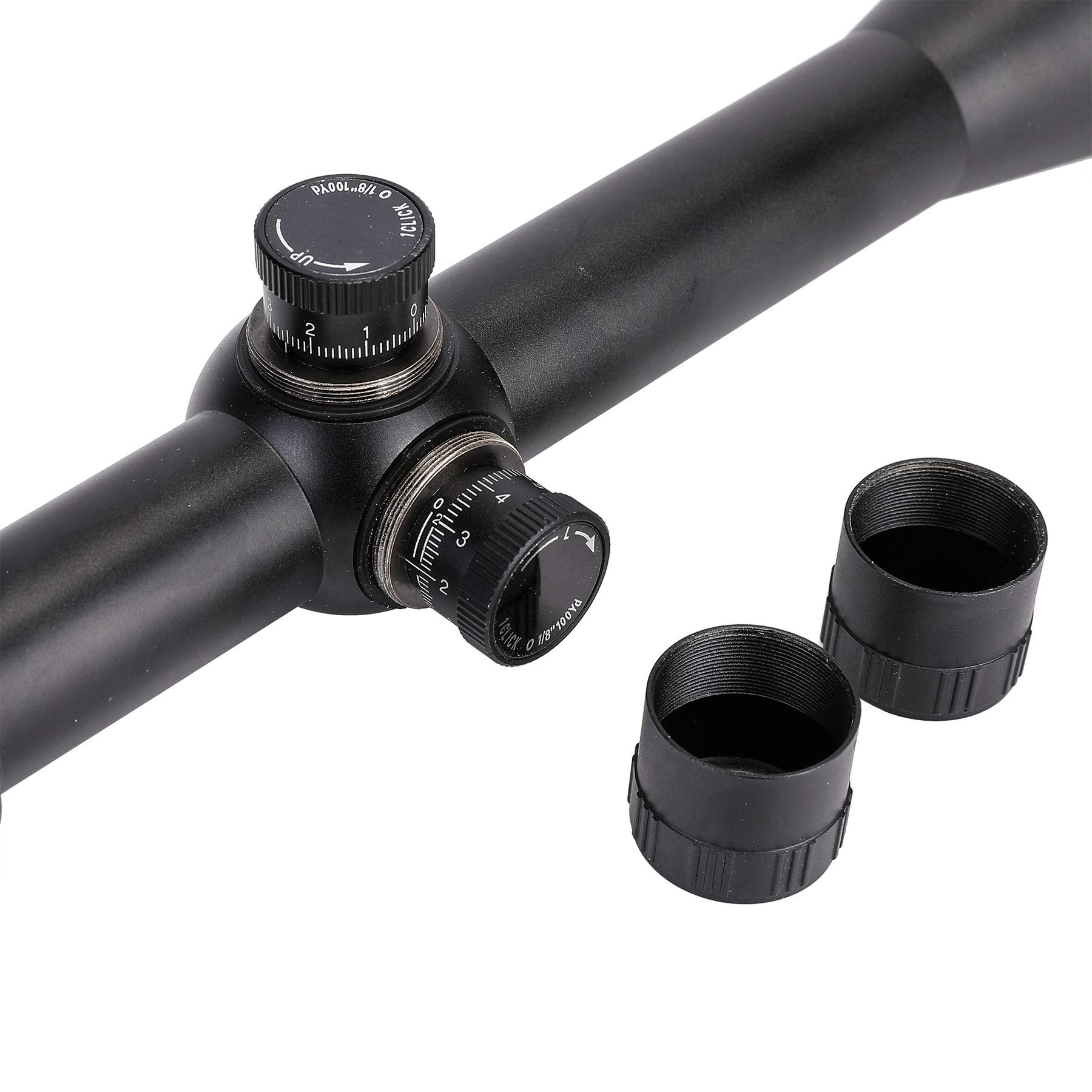 Pinty 6-24x50 AO Rifle Scope Rangefinder Illuminated Optics with Free Mount