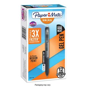 Paper Mate InkJoy Gel Pens, Medium Point, Black, 12 Count - 1951719