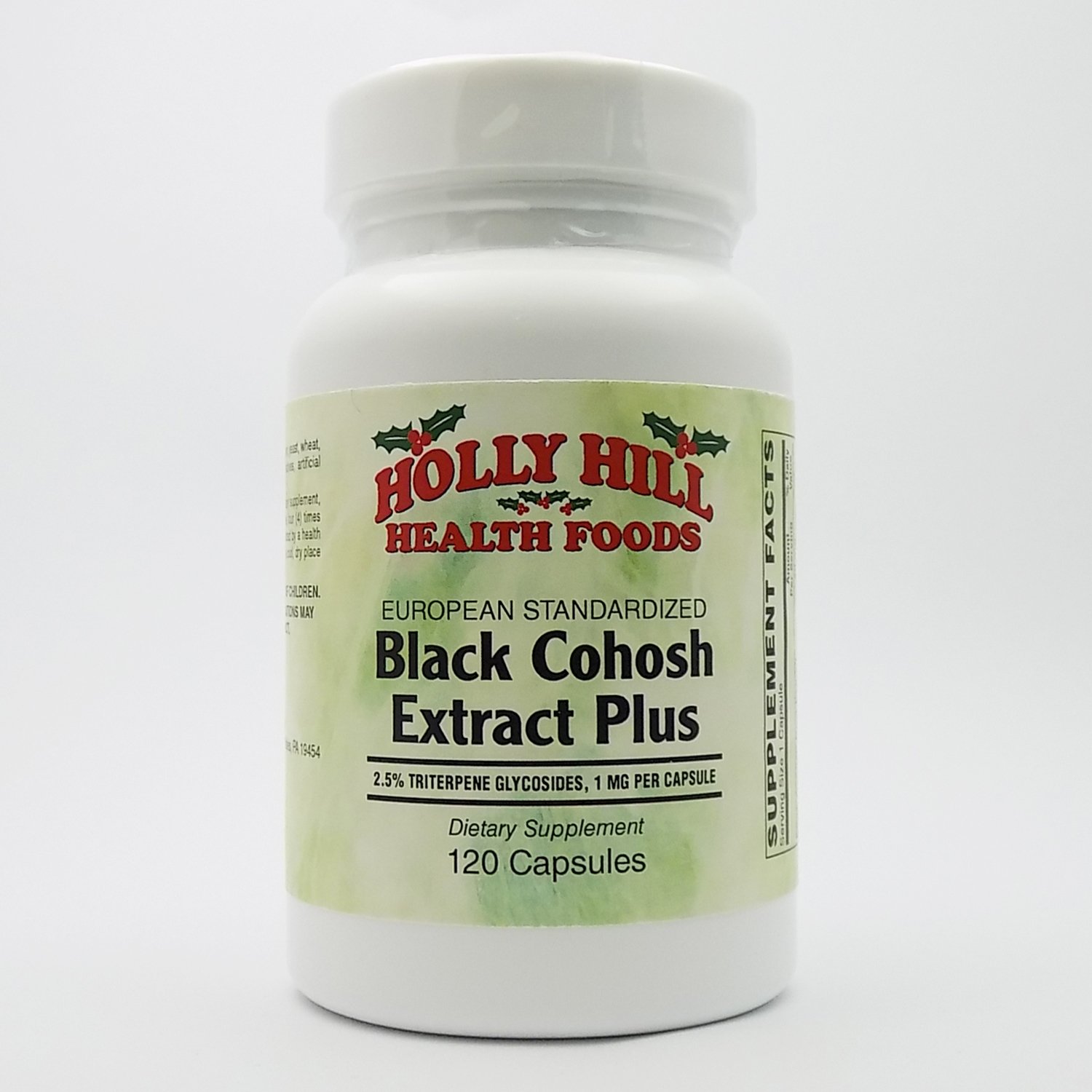 Holly Hill Health Foods, European Standardized Black Cohosh Extract Plus, 120 Capsules