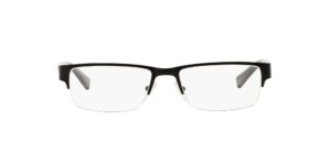 a|x armani exchange men's ax1015 rectangular prescription eyewear frames, black/demo lens, 52 mm