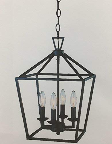 Trans Globe Imports 10264 ROB Transitional Four Light Pendant from Lacey collection in Bronze/Dark finish, 12.00 inches