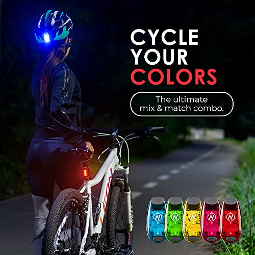 LED Safety Light (2 Pack) - Clip On Strobe/Running Lights for Runners, Dog, Bike, Walking, Boat, Kayak, Stroller and More - High Visibility Accessories for Your Reflective Gear, Bicycle, Green