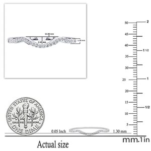 Dazzlingrock Collection Round White Diamond Enhancer Wedding Band for Women (0.12 ct, Color I-J, Clarity I1-I2) in 14K White Gold, Size 7