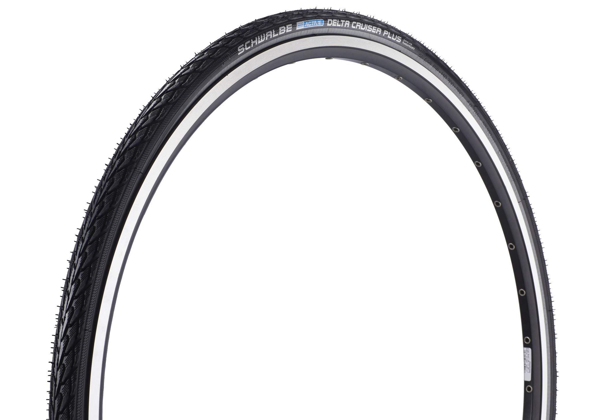 Schwalbe Delta Cruiser Plus HS 431 SBC Bicycle Tire - Wire Bead (Black-Reflex - 28 x 1 1/2)