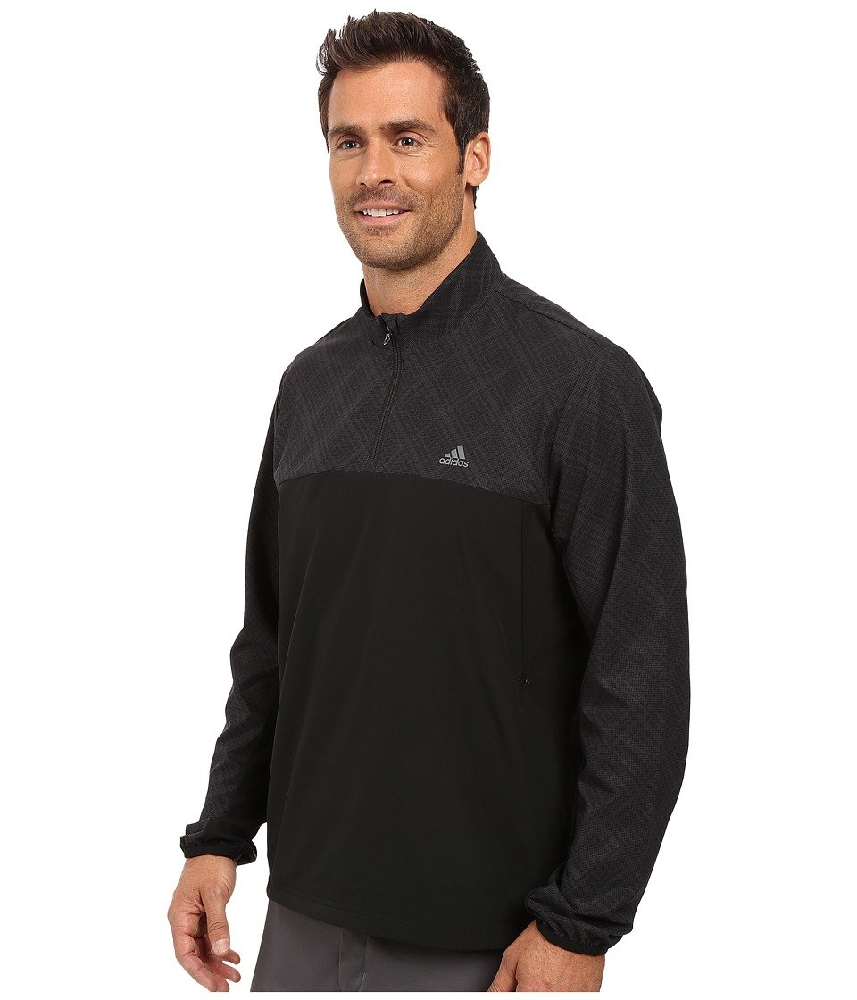 adidas Golf Men's Performance Stretch 1/2 Wind Jacket Carbon/Black Outerwear XL