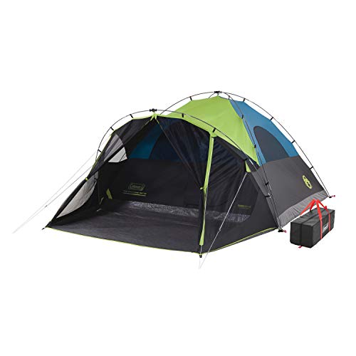 Coleman Carlsbad Dark Room Camping Tent with Screened Porch, 4/6 Person Tent Blocks 90% of Sunlight and Keeps Inside Cool, Weatherproof Tent with Easy Setup and Screened-in Porch