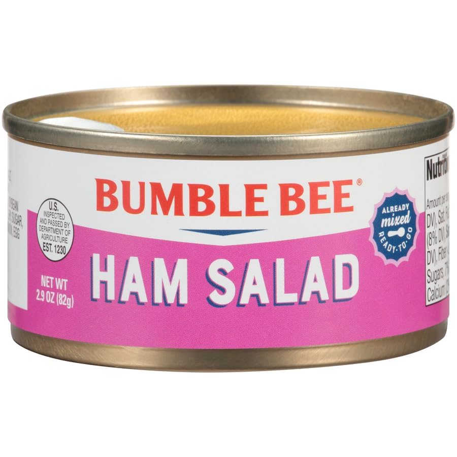 Bumble Bee Snack On The Run Ham Salad with Crackers Kit, 3.5 oz (Pack of 12) - Ready to Eat, Spoon Included - Shelf Stable & Convenient Protein Snack