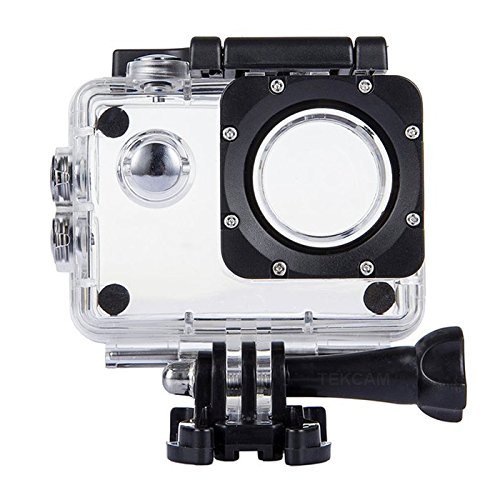 TEKCAM Action Camera Waterproof Housing Case Compatible with AKASO EK7000 V50 Elite/Apexcam/Remali CaptureCam/Vemont Action Camera Replacement Waterproof Protective Housing Underwater Diving Shell