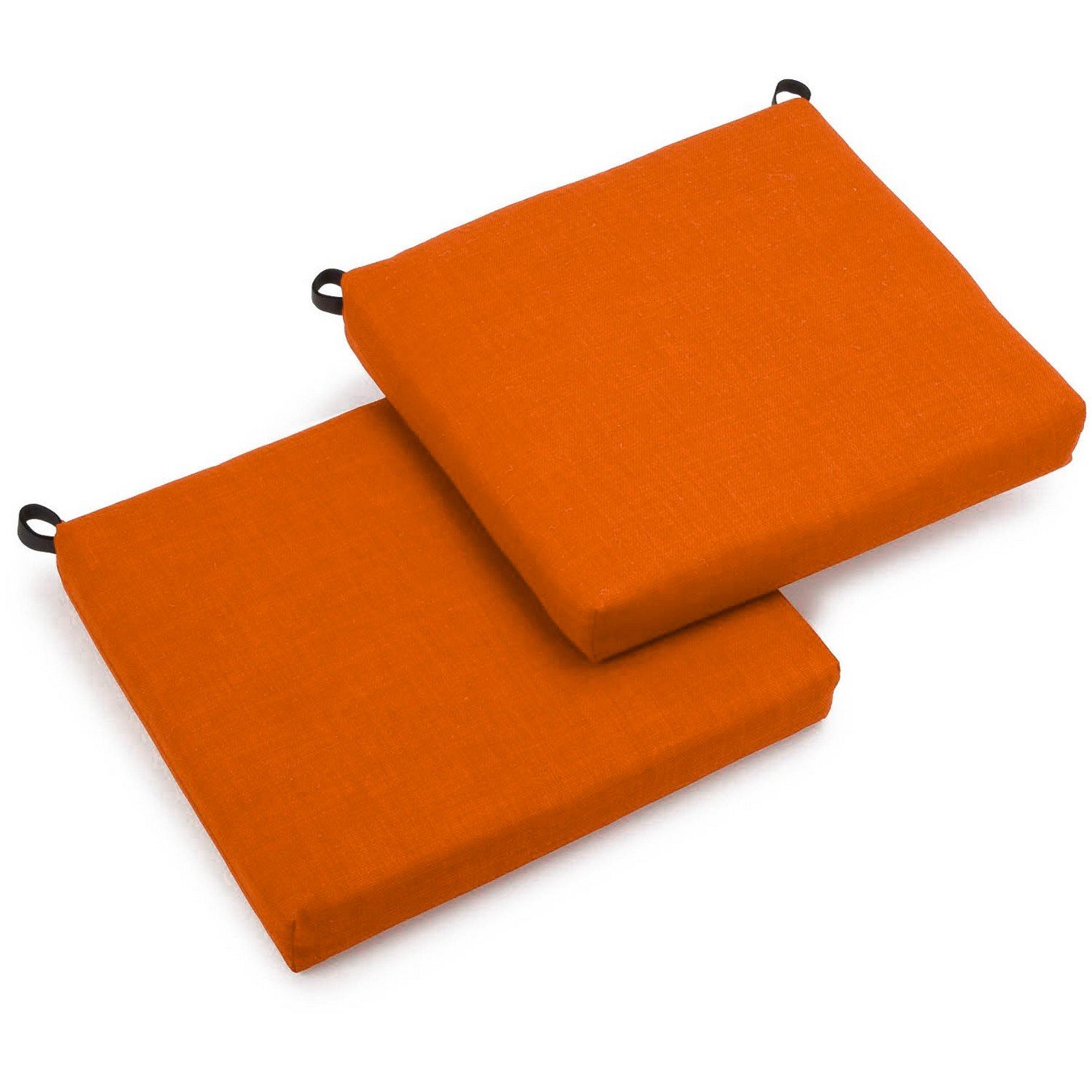 Blazing Needles Indoor/Outdoor Chair Cushion, 20" x 19", Tangerine Dream 2 Count