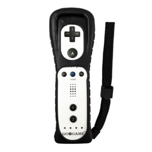 Jadebones 2X Black Silicone Skin Case Cover with Wrist Strap for Wii Remote Controller