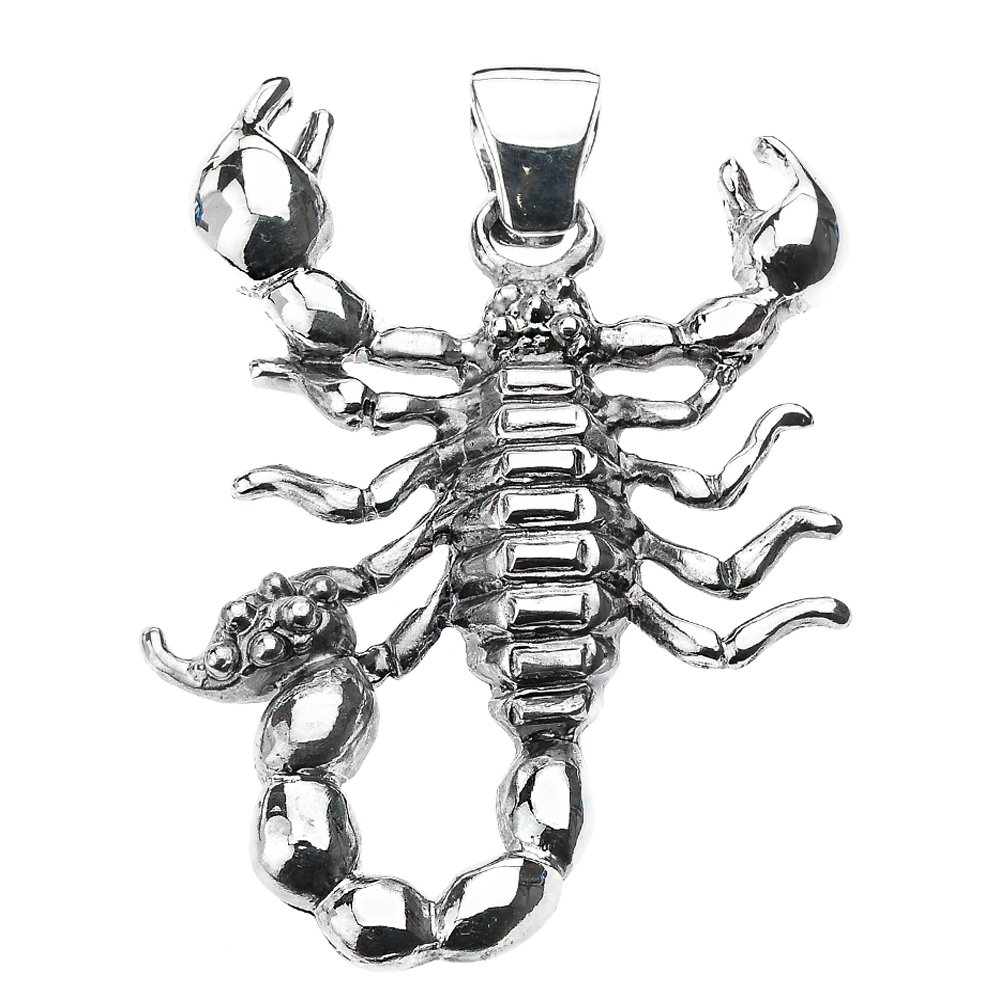 925 Sterling Silver Stunning Scorpio Zodiac Charm Scorpion Pendant