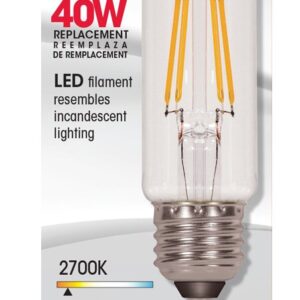 Satco S9580 Medium Bulb in Light Finish, 5.00 inches, 1 Count (Pack of 1), Specialty T10-Shape