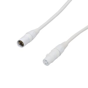 Audio 2000s E80125 XLR Male to XLR Female 25 Feet White Color Microphone Cable