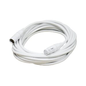 Audio 2000s E80125 XLR Male to XLR Female 25 Feet White Color Microphone Cable