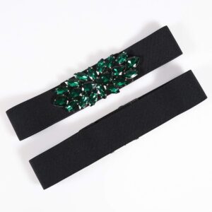 Dorchid Women Rhinestone Belts Crystal Cinch Belt Stretch Retro Waist Dress Belt