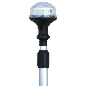 boat marine led telescoping all around 360° stern light with base 24"-48" 12-24v low power use!