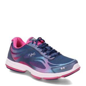 ryka women's devotion plus 2 walking shoe, blue/pink, 7.5 us