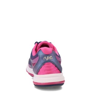 Ryka Women's Devotion Plus 2 Walking Shoe, Blue/Pink, 7.5 US