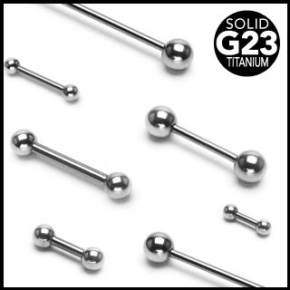 Pierced Owl 14GA Grade 23 Implant Grade Titanium Nipple Barbells, Sold as a Pair (14mm (9/16"))