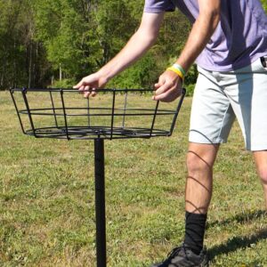 MVP Disc Sports Black Hole Pro 24-Chain Portable Disc Golf Basket Target