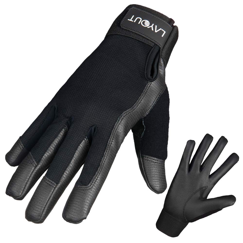 Layout Ultimate Frisbee Gloves - Ultimate Grip and Friction to Enhance Your Game! Perfect for Ultimate, DG and All Disc Sports! (Black, Small)