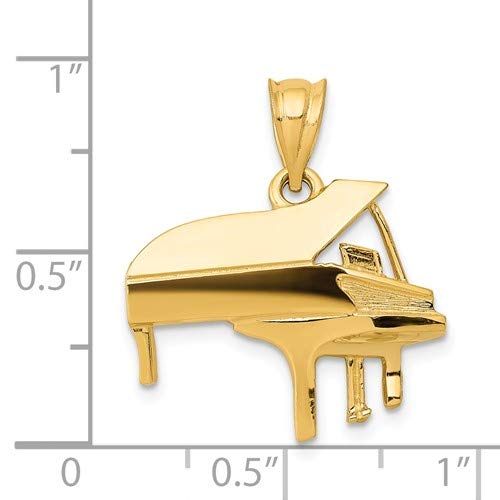 Roy Rose Jewelry 14K Yellow Gold Piano Charm