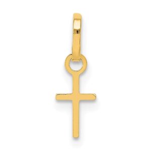 Roy Rose Jewelry 14K Yellow Gold Tiny Cross Charm