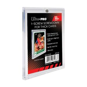 25 ultra pro 1 screw thick holder (100pt) 25 individually sealed holders - screwdown for thick baseball, football, hockey, basketball cards like jersey, relics, patches