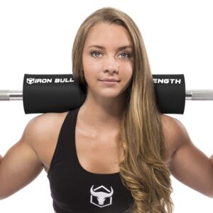 Advanced Squat Pad - Barbell Pad for Squats, Lunges & Hip Thrusts - Neck & Shoulder Protective Pad Support (Black)