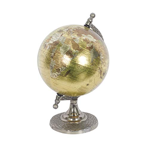 Benzara 68846 Elegant And Stunning Metal PVC Globe, 7" W x 10" H