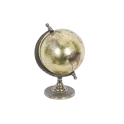 Benzara 68846 Elegant And Stunning Metal PVC Globe, 7" W x 10" H