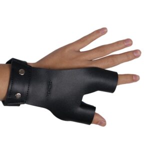 toparchery archery hand guard protector shooting glove black for left hand (black)