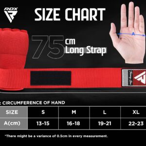 RDX Gel Boxing Hand Wraps Inner Gloves Men Women, Quick 75cm Long Wrist Straps, Elasticated Padded Fist Under Mitts Protection, Muay Thai MMA kickboxing Martial Arts Punching Training Bandages