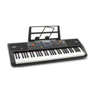 plixio 61-key digital electric piano keyboard & sheet music stand - portable electronic keyboard for beginners (kids & adults)