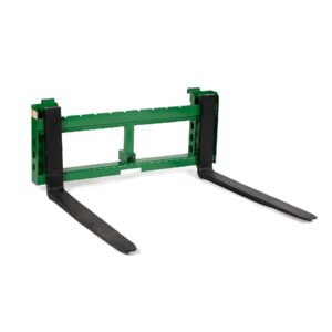 Titan Attachments Pallet Fork Attachment, 48â€ Fork Blades, Rated 3,000 LB, Receiver Hitch, Fits John Deere Loaders