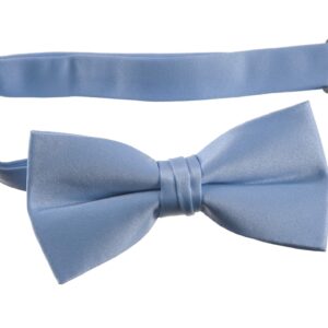 Tuxgear Mens Bow Tie and Suspender Set Combo, 48" Men's, Light Blue (48" Men's, Light Blue)