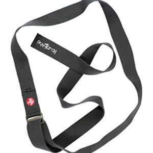 Manduka Align Yoga Strap - Lightweight Cotton, Secure, Slip Free Support, Thunder Grey, 1.75 Inch Wide, 8 Feet (244cm)