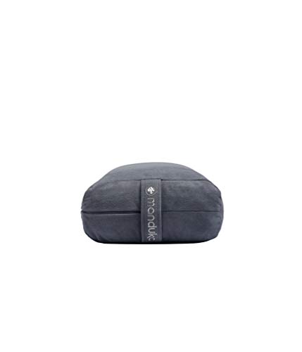 Manduka Yoga Rectangle Bolster Pillow - Firm, Removable eQua Cover, Easy Carry Handle - Thunder Grey, 28" x 11.75" x 5"