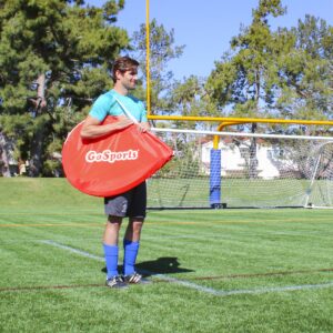 GoSports Portable Pop-Up Soccer Goals for Backyard - Kids & Adults - Set of Two Nets with Agility Training Cones and Carrying Case