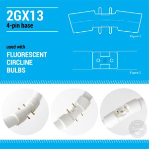 KOR (Pack of 2) FC40T5/-12 T5 Flurescent Circline - 40 Watt - 2GX13 Base - (FC12T5) (3500K - (Neutral White))