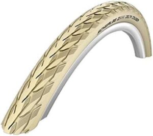 schwalbe delta cruiser hs 431 k-guard bicycle tire - wire bead (cream - 28 x 1 1/2)