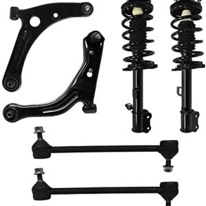 Detroit Axle - 12pc Front End Suspension Kit for Ford 2001 2002 2003 2004 Escape Mazda Tribute, 2 Struts 2 Lower Control Arms w/Ball Joints 4 Tie Rods 2 Sway Bars 2 Boots Replacement Struts Shocks