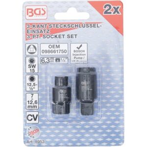 BGS 8953 | Sockets for Bosch Injection Pumps | 3-pt | 7/12.6 mm