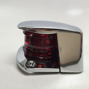 MARINE BOAT NAVIGATION RED GREEN CHROME PLATED HOUSING BI-COLOR BOW LIGHT BULB