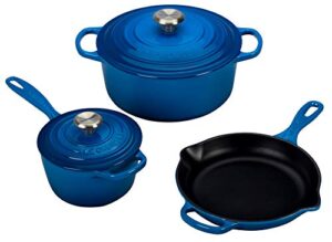 le creuset enameled cast iron signature cookware set, 5 pc. , marseille