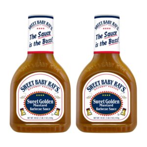 sweet baby ray's sweet golden mustard barbecue sauce 18 ounce (pack of 2)