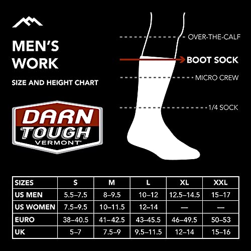 Darn Tough Vermont Steely Boot Cush w/Full Cush Toe Box Graphite XL (US 12.5-14.5)